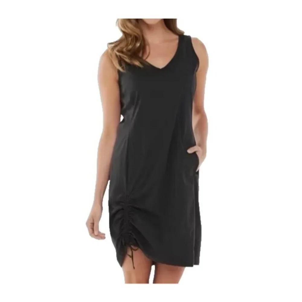 NEW Columbia Women's M Black V-Neck Sleeveless Active Fit Dress Omni-Shade G1642 - Picture 1 of 13